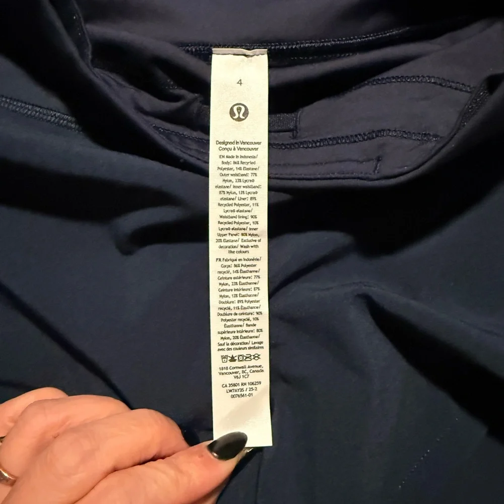 lululemon athletica Women's Deep Blue Athletic Shorts - Picture 2 of 4